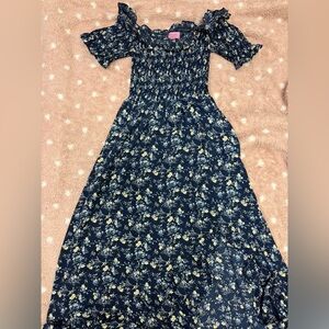 Miami Navy Floral Kids Dress